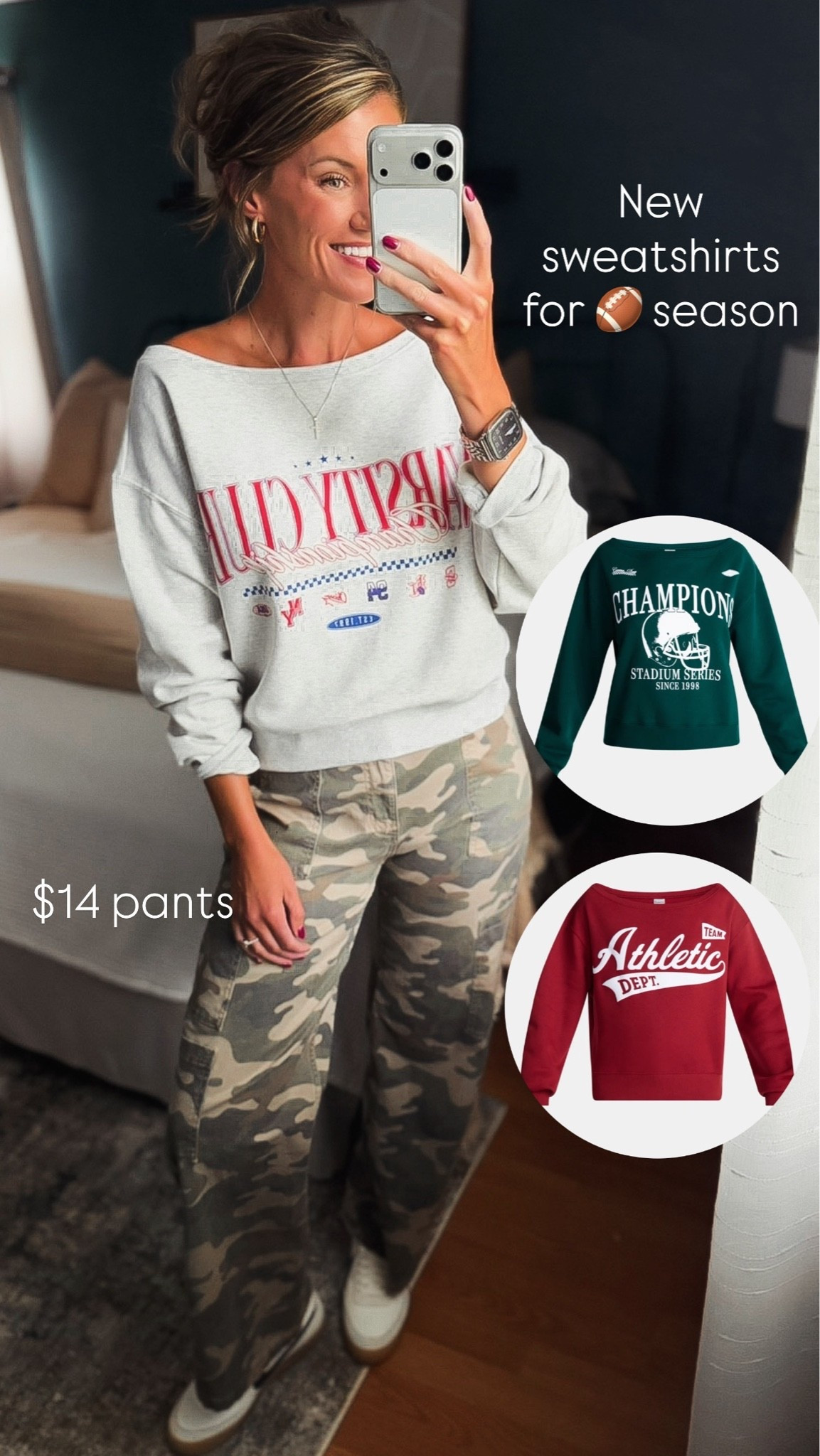 New sweatshirts for football 🏈 season. 
Wearing medium
Pants down to $14
Pants/ medium full

#LTKOver40 #LTKSeasonal #LTKSaleAlert