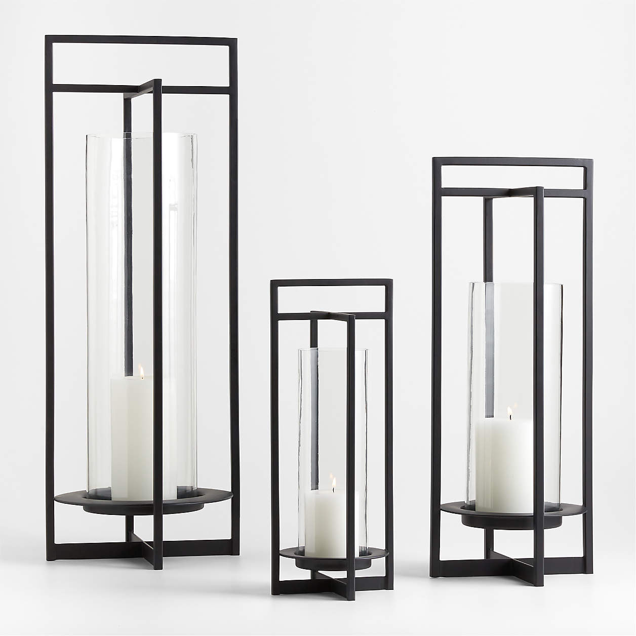 Dune Large Black Metal Outdoor Lantern 32" + Reviews | Crate & Barrel | Crate & Barrel