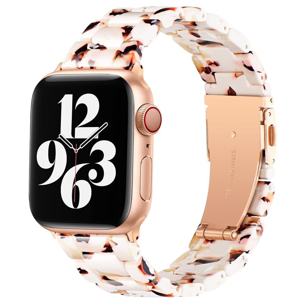 Bestig Resin Bands Compatible with Apple Watch Band 38mm 40mm 41mm 42mm 44mm 45mm 46mm 49mm Women... | Amazon (US)