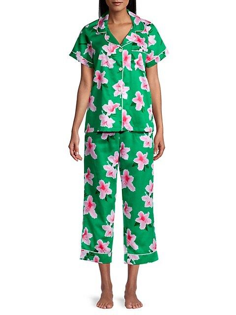 2-Piece Floral Crop Pajama Set | Saks Fifth Avenue