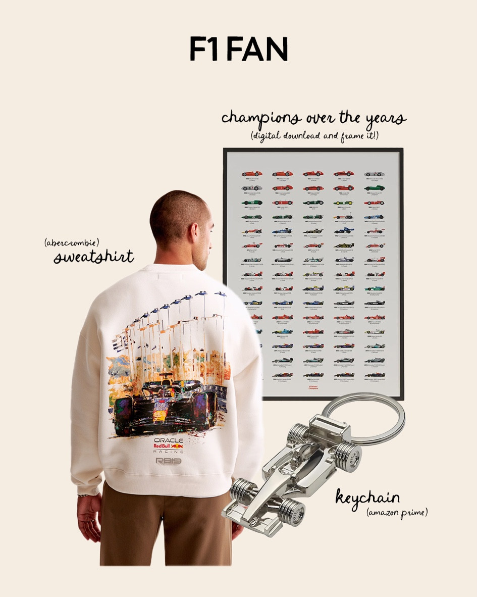 Formula 1 fan gift ideas!! Love the F1 Abercrombie sweatshirts! 

#LTKSeasonal