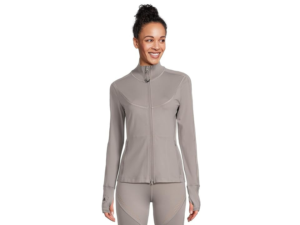 adidas by Stella McCartney TruePurpose Training Midlayer JJ0125 Women's Jacket Deep Dove-Smc : LG, Elastane/Polyester | Zappos