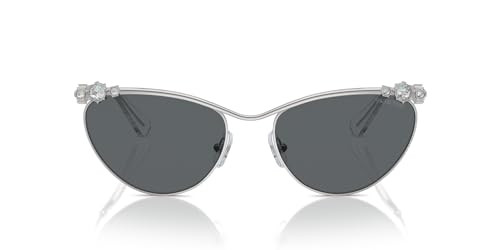 Swarovski SK7017 Sunglasses, Silver/Dark Grey, 58 mm | Amazon (US)