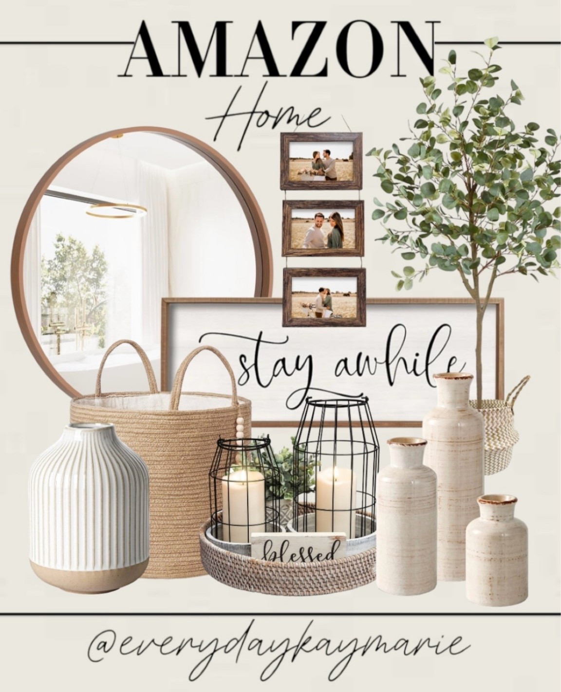 Amazon home finds💕

Round mirror, picture frame, basket, faux plant, table decor, wall decor, rustic home, modern home, farmhouse, home decor

#LTKStyleTip #LTKFindsUnder100 #LTKHome