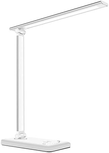 Lapeort LED Desk Lamp, Eye-Caring Dimmable Table Lamps, Portable Office Lamp with USB Charging Po... | Amazon (US)