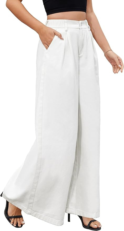 Tapata Womens Extra Wide Leg Jeans Baggy Long Denim Pants Petite/Regular/Tall Casual Loose Palazz... | Amazon (US)