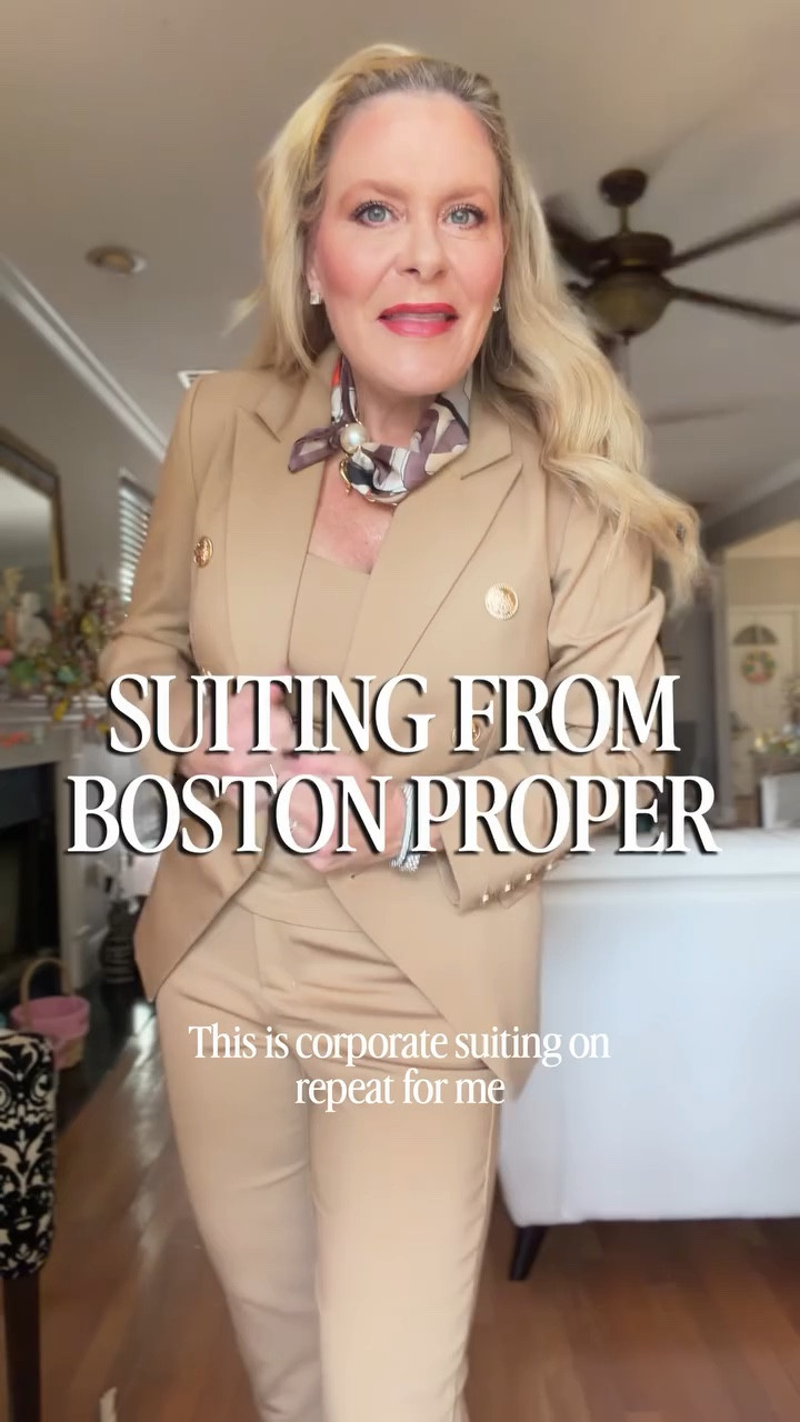 Monochromatic  from Boston Proper. 🤎

There’s something powerful about a head-to-toe look in one tone — it instantly looks polished, expensive, and put together. This tailored suit is the kind of piece I keep on repeat: structured, feminine, and perfect for days when you want to look like the boss without overthinking the outfit.

Corporate suiting… but make it effortless.

#MonochromaticStyle #PowerSuit #CorporateBaddie #BostonProper #Over50Style