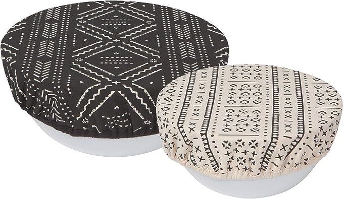 Now Designs 2023021aa Cotton Bowl Covers, Set of Two, Onyx Design, 2 Count | Amazon (US)