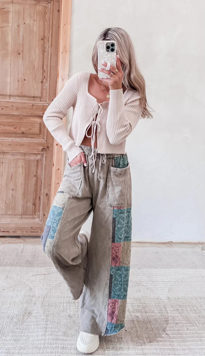 Grace Casual Patchwork Pants | CK Squared Boutique