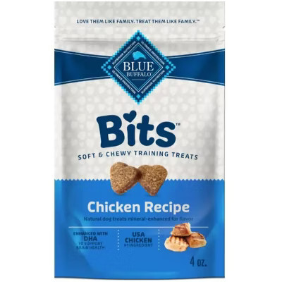 Blue Buffalo Bits Soft Dog Treats for Training, Enhanced with DHA, 4oz. Bag (Pack of 2) | Target