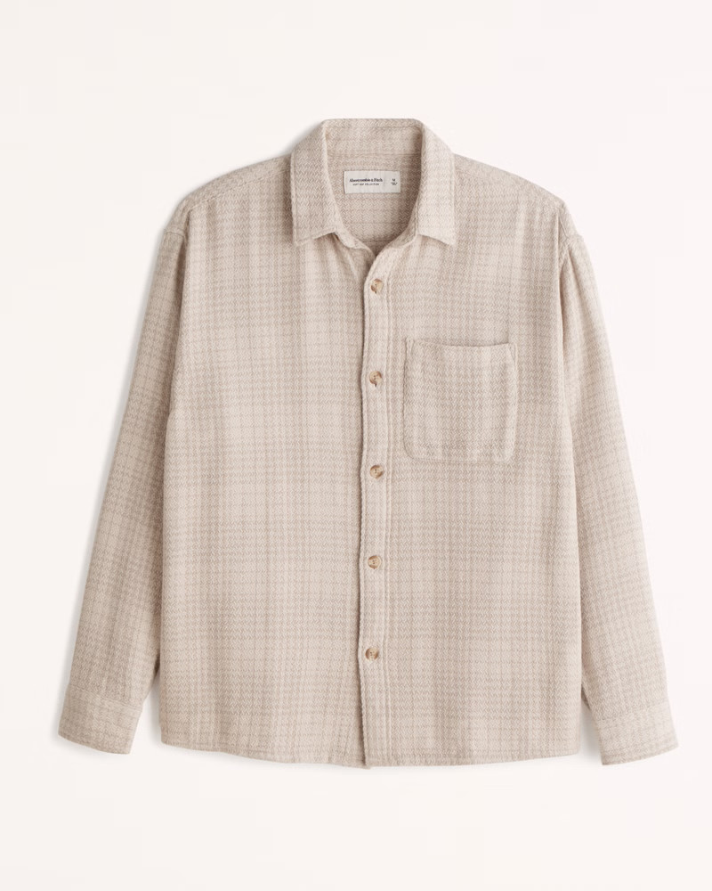 Men's Texturized Flannel | Men's New Arrivals | Abercrombie.com | Abercrombie & Fitch (US)