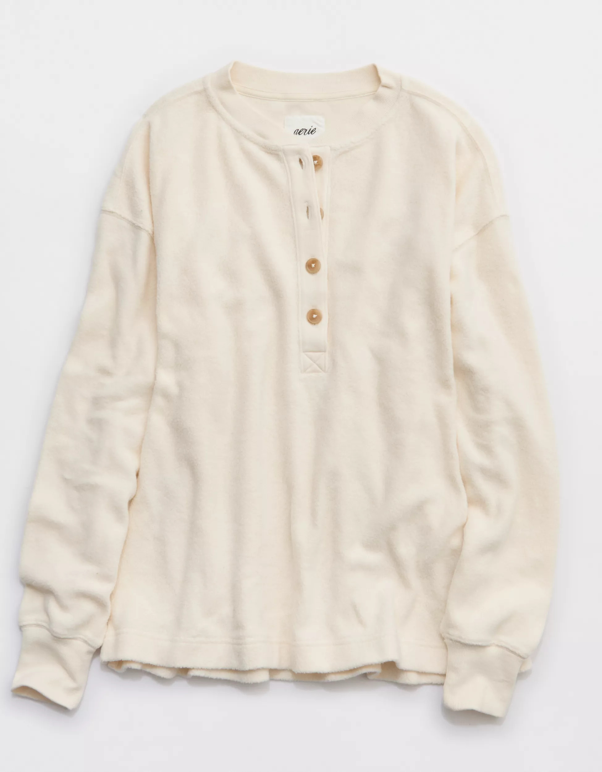 Aerie Sherpa Henley Sweatshirt | Aerie