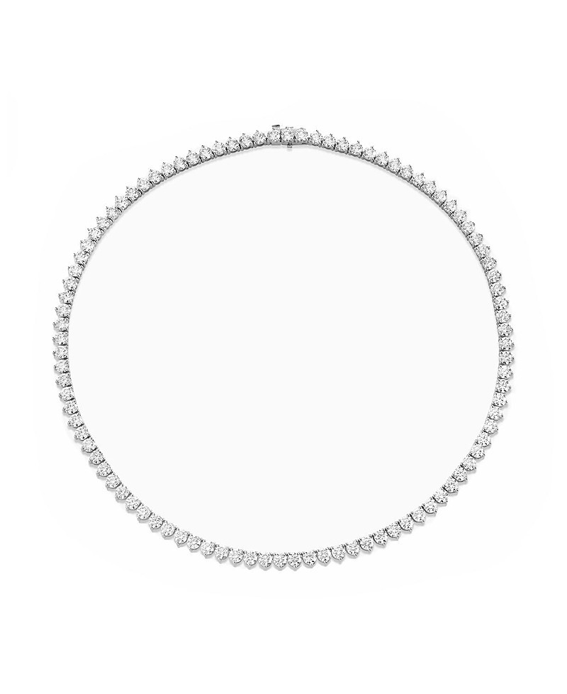 Vrai Tennis Necklace, Large in 14K Gold, 20ctw Round Brilliant Lab Created Diamonds, 16 | Bloomingdale's (US)