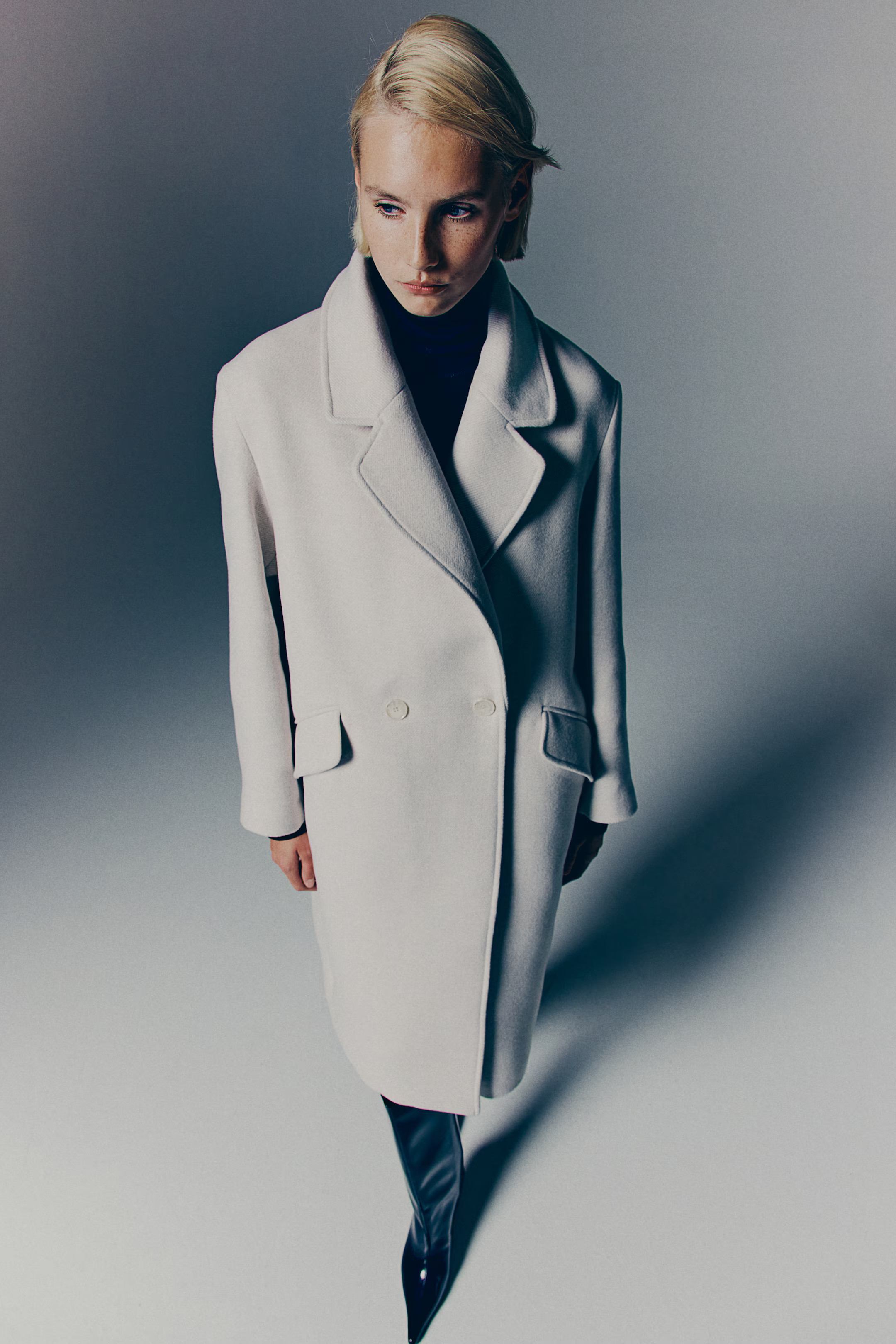 Double-breasted coat - Light beige - Ladies | H&M GB | H&M (UK, MY, IN, SG, PH, TW, HK)