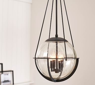 Rollins Recycled Glass Outdoor Pendant | Pottery Barn (US)