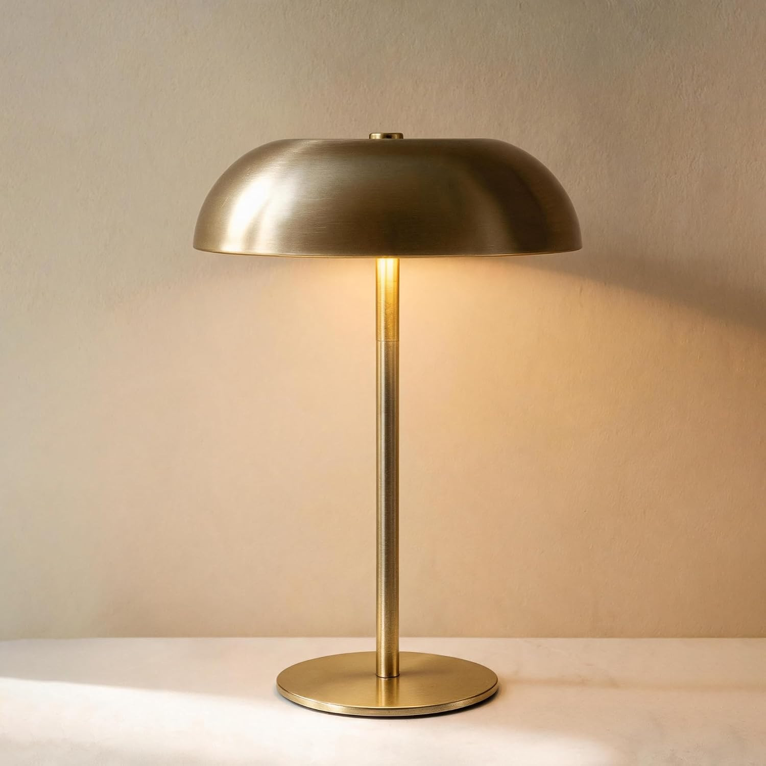BRASSLISM Gold Cordless Table Lamp – Rechargeable Touch Lamp with 3-Color Dimming & Adjustable Height，Battery Powered lamp for Bedside, Bar, Desk, Outdoor Patio,Restaurant，Modern Luxury Decor | Amazon (US)