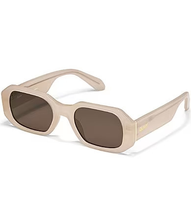 QUAY Women's Hyped Up 44mm Geometric Sunglasses - Bone/Brown | Dillard's