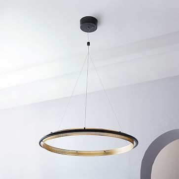Perforated Single LED Chandelier | West Elm (US)