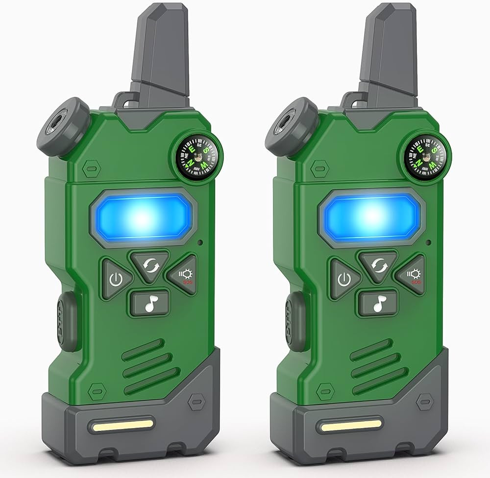 Walkie Talkies for Kids with Colourful Channels,Fun Toys with Compass Flashlight and Magnifying G... | Amazon (US)