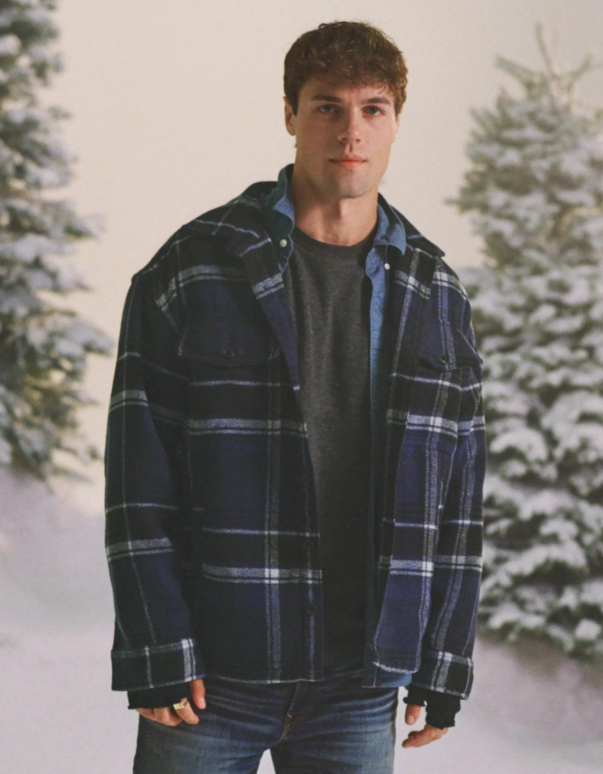AE Super Soft Plaid Shirt Jacket | American Eagle Outfitters (US & CA)