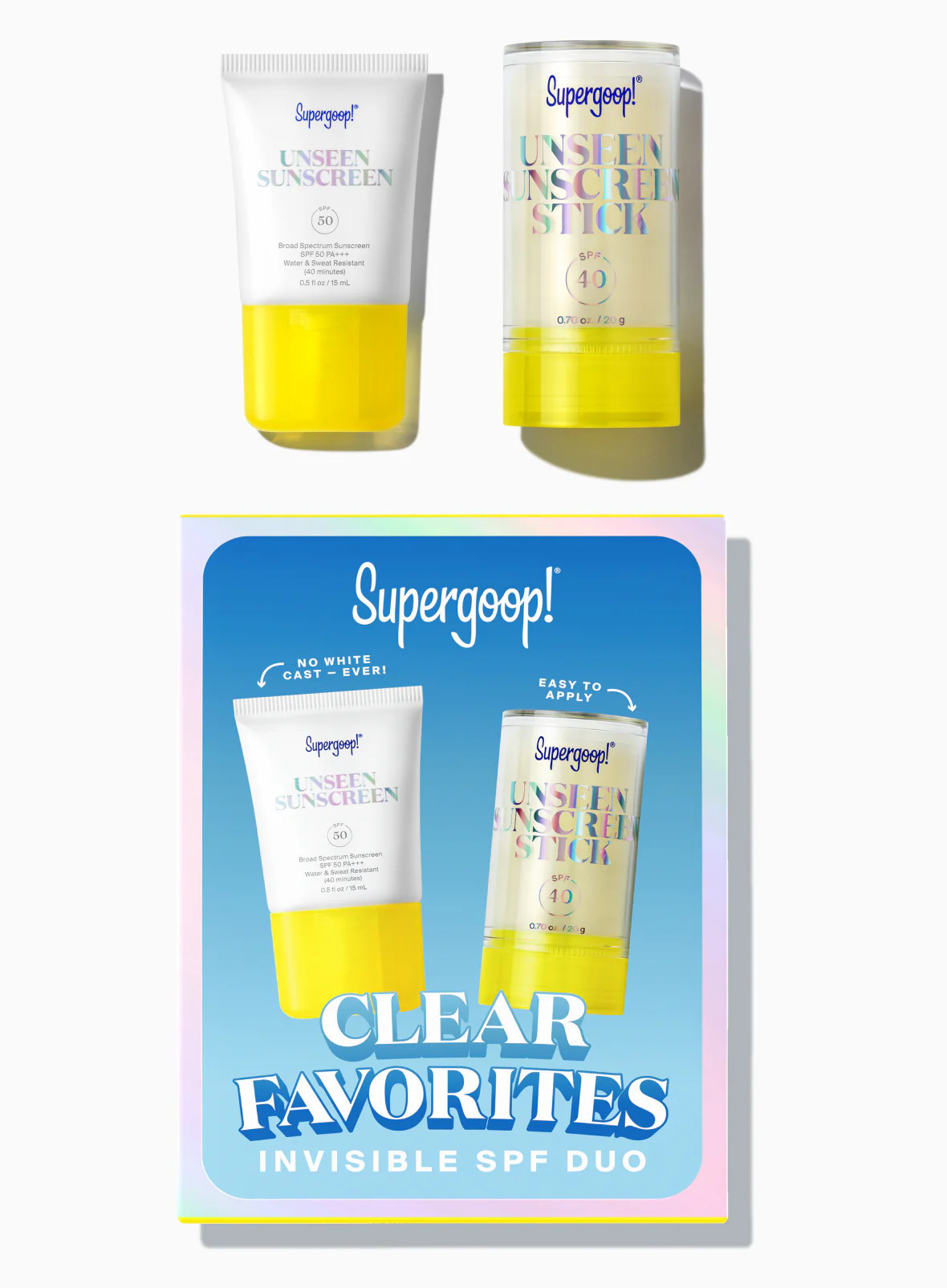 Clear Favorites SPF Duo Kit Sunscreen Supergoop! | Supergoop