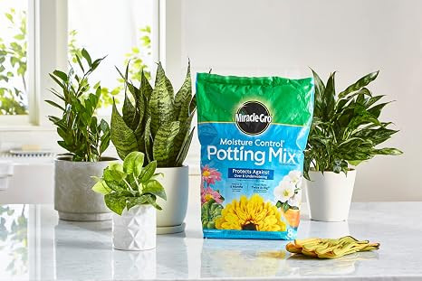 Miracle-Gro Moisture Control Potting Mix 8 qt., Protects Against Over and Under Watering Containe... | Amazon (US)