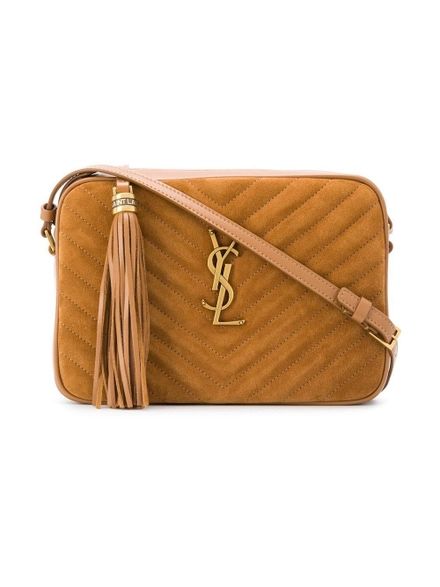 YSL Cinnamon Lou Monogram Shoulder Bag cinnamon brown | The Webster