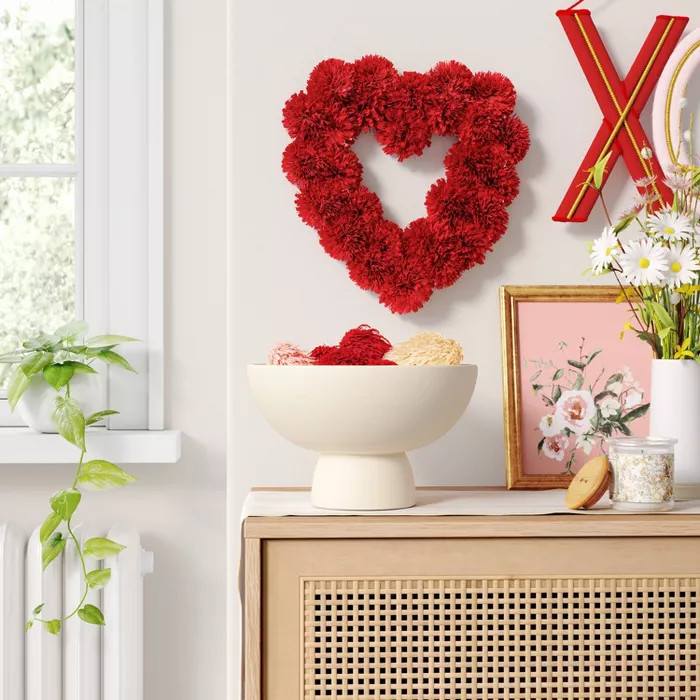 Red Raffia Heart Wreath - Threshold™ | Target