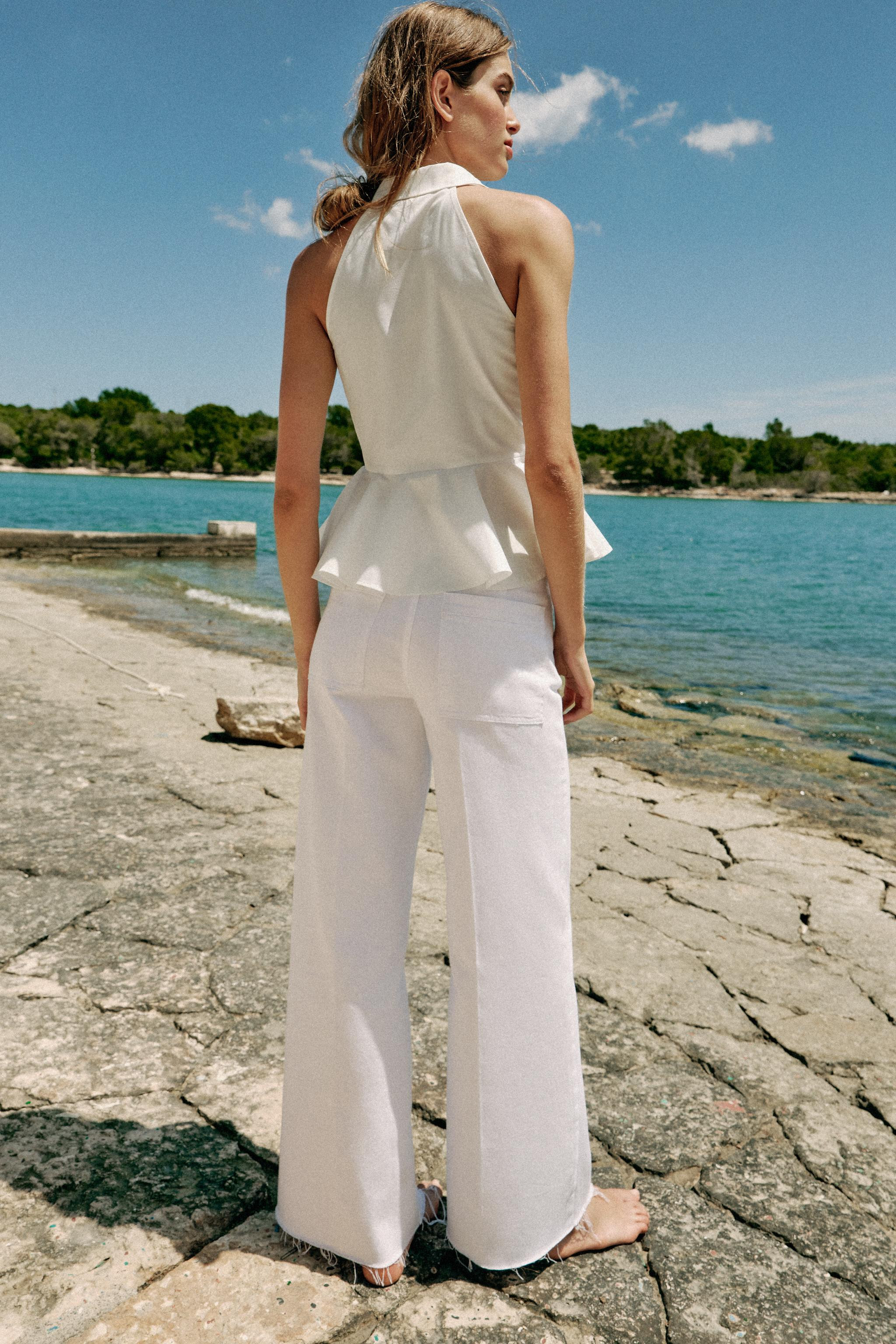 HALTER PEPLUM SHIRT | Zara US