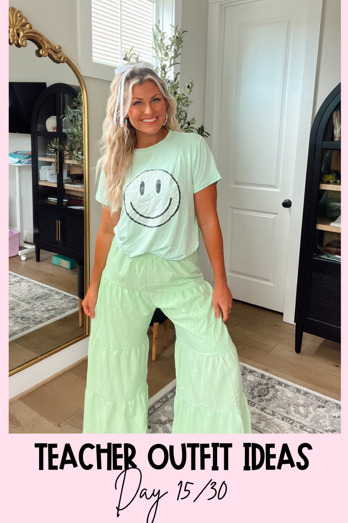 Teacher outfit ideas day 15/30💚
Shirt size L (for an oversized/looser fit) 
Pants size M


#LTKFindsUnder100 #LTKStyleTip #LTKFindsUnder50