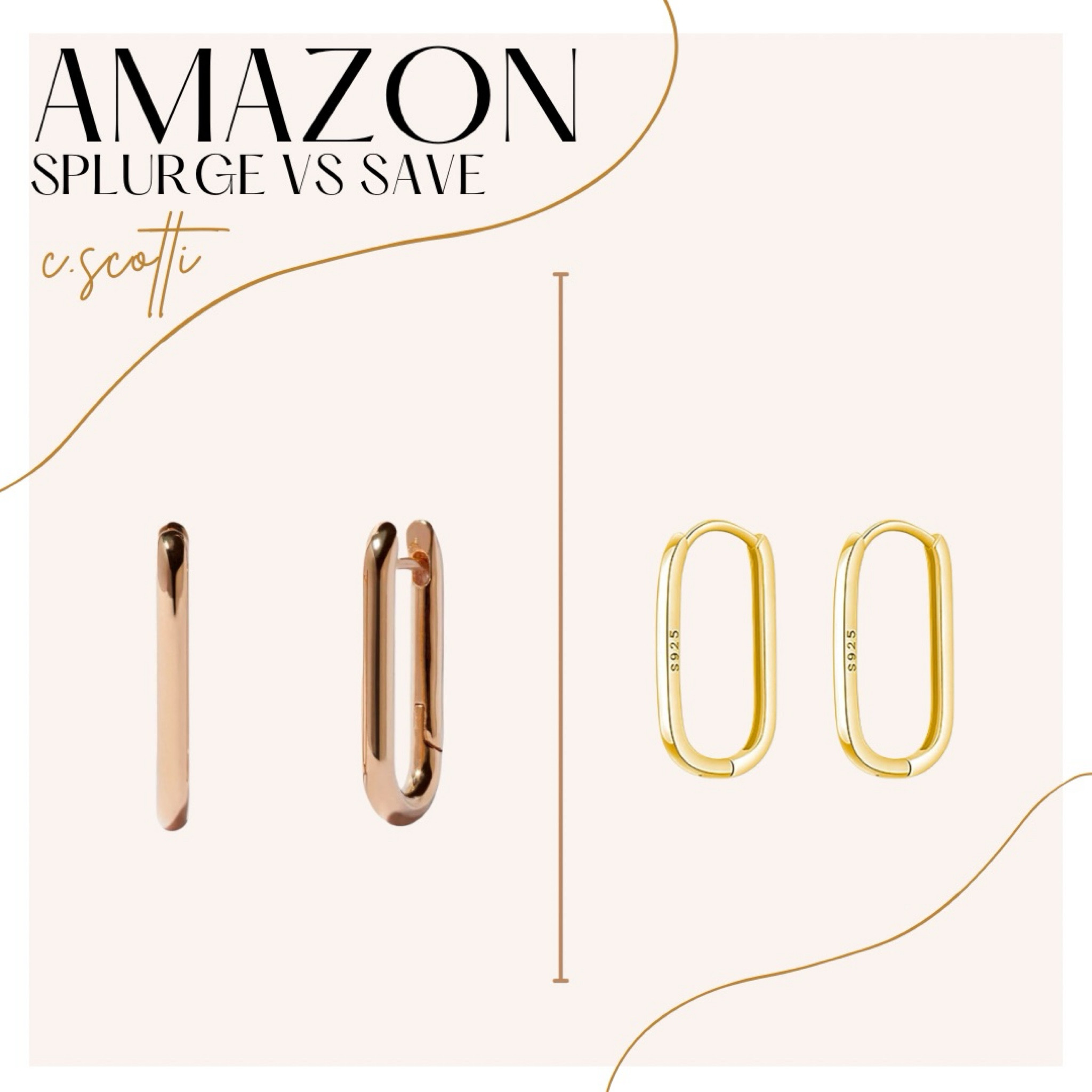 Splurge vs. Gold Hoops!  Both great finds. 

#amazonfashion #amazonfinds #amazondeals #amazonreview #amazonshopping #founditonamazon 