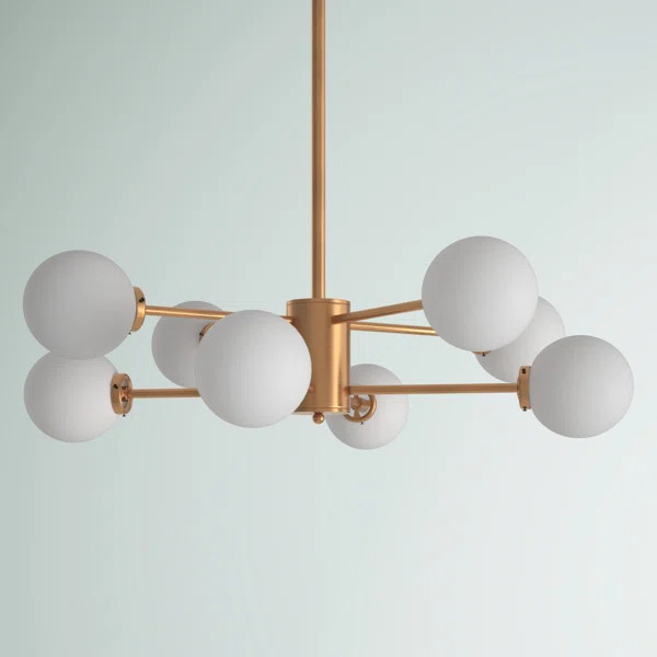 Bova 8 - Light Sputnik Modern Linear Chandelier | Wayfair Professional