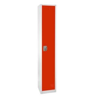 72 in. H x 12 in. W x 12 in. D 1-Compartment Steel Tier Key Lock Storage Locker in Red | The Home Depot