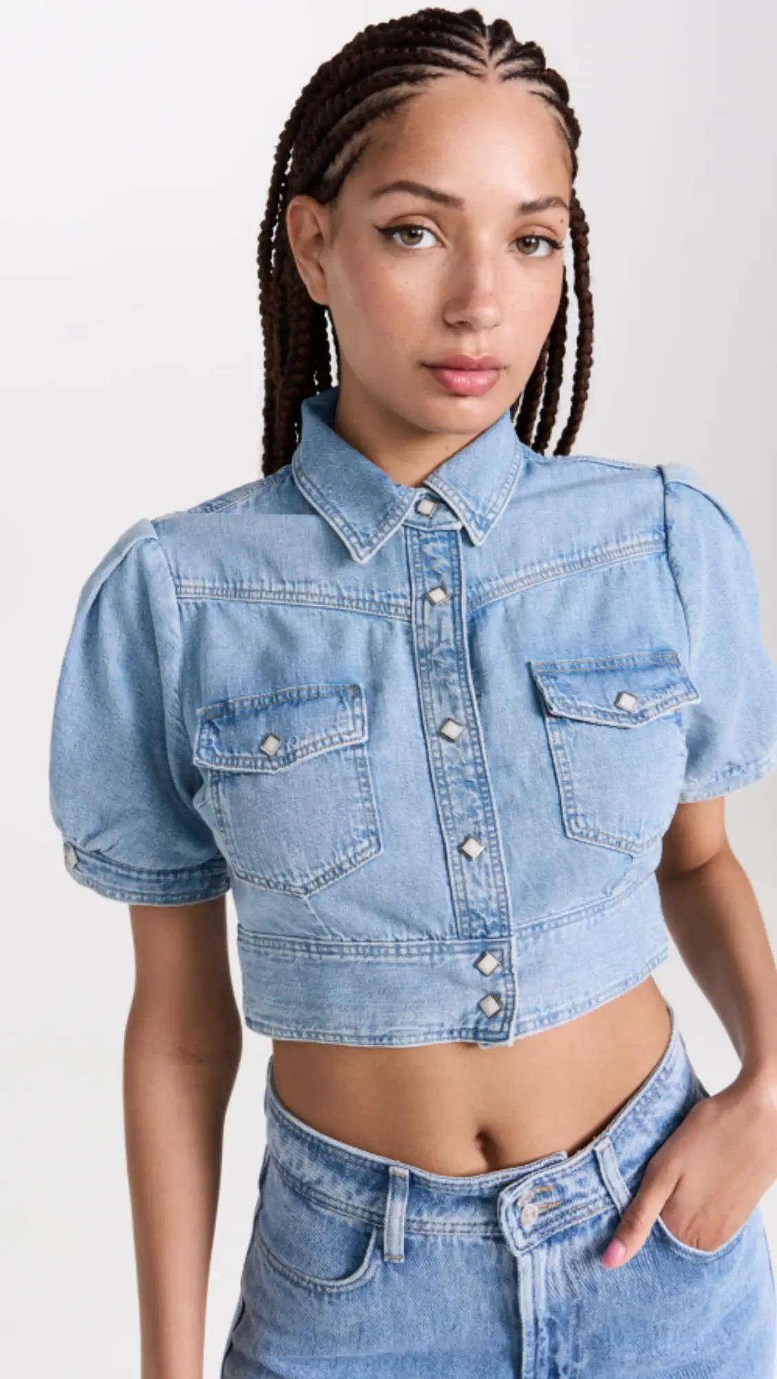 Midriff Denim Top | Shopbop