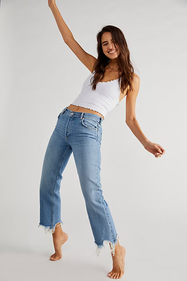 Maggie Mid-Rise Straight-Leg Jeans | Free People (Global - UK&FR Excluded)