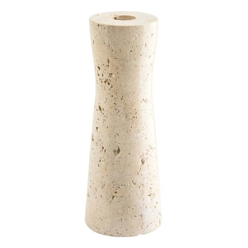 Travertine Marble Taper Candle Holder, 7" | At Home