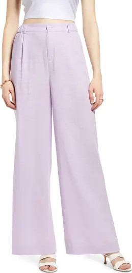 Wide Leg Linen Blend Pants | Nordstrom