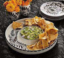 Puebla Porcelain Chip &amp; Dip Server | Pottery Barn (US)