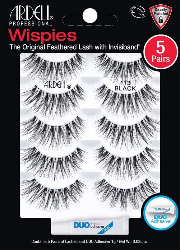 Ardell 5 Pack Eyelashes, 113, Includes 0.035 oz DUO Lash Adhesive, Black, 5 Pairs | Walmart (US)