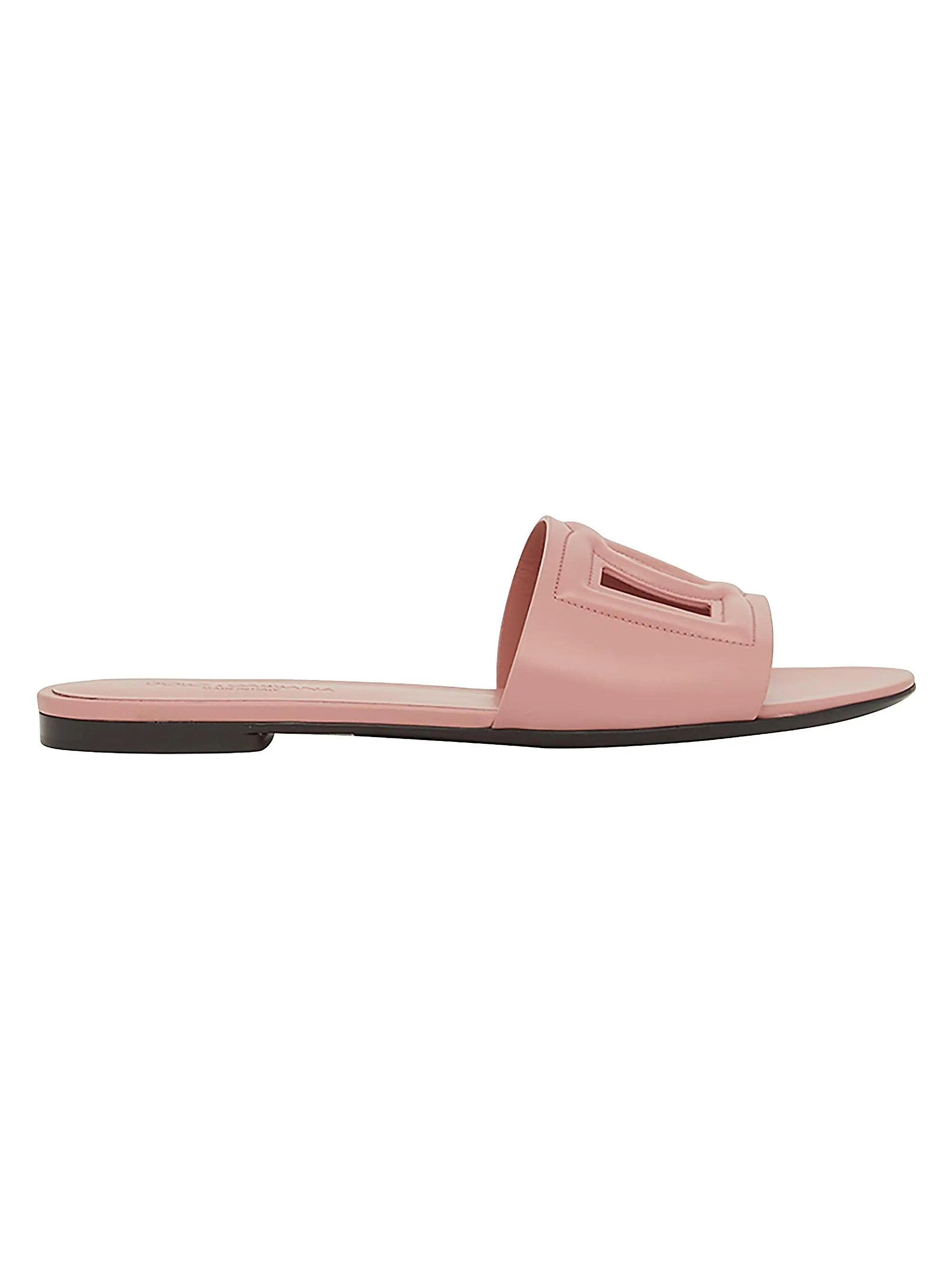 Dolce&Gabbana DG Interlocked Leather Sandals | Saks Fifth Avenue | Saks Fifth Avenue