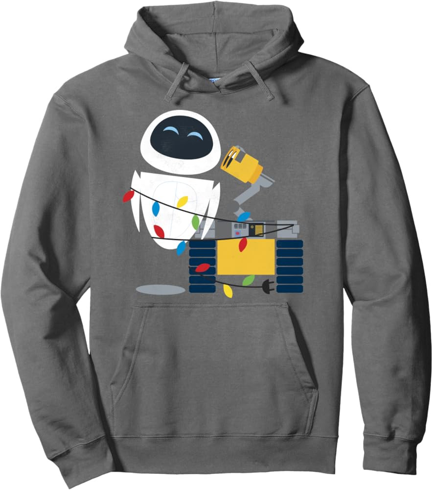 Disney Pixar Wall-E Eve Christmas Light Wrap Pullover Hoodie Pullover Hoodie | Amazon (US)