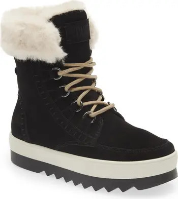 Vanetta Faux Fur Trim Waterproof Boot | Nordstrom