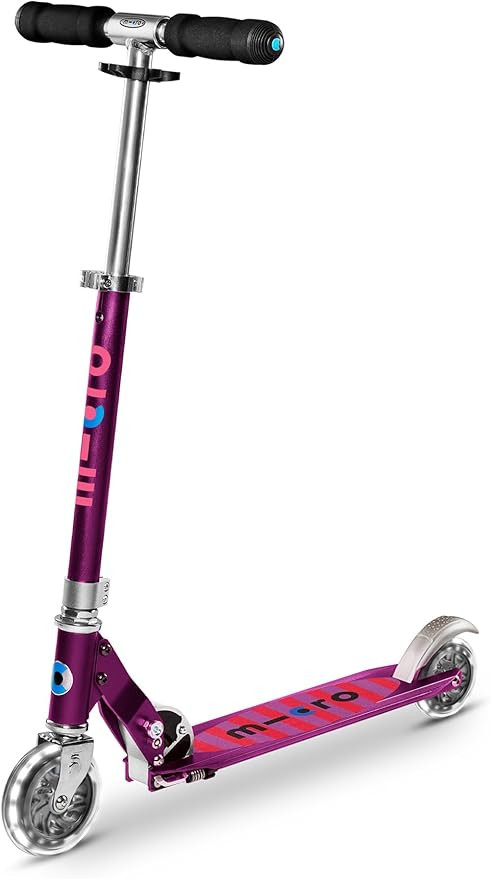 Micro Kickboard- Sprite LED - 2 Wheeled Kick Scooter Ages 6+ to Teen, fold-to-Carry, Lightweight,... | Amazon (US)