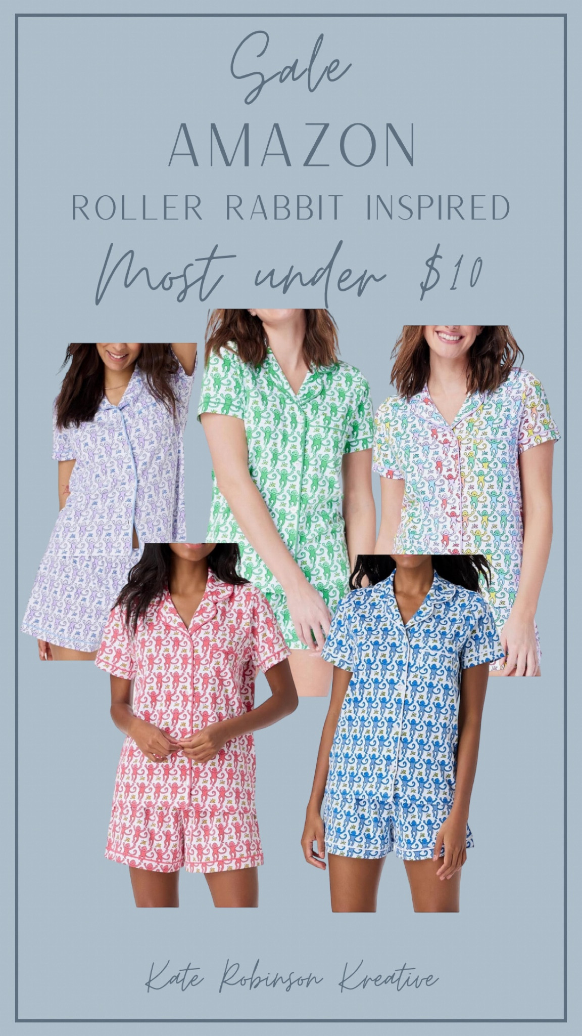 All the teen and tween girls want to roller rabbit pajamas but they can be pricy! These monkey pajamas feel the same and on HUGE sale on Amazon! Most under $10

#LTKSaleAlert #LTKSummerSales #LTKKids