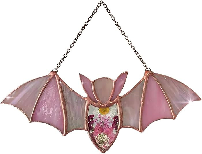 Colorful Acrylic Bat Decoration Window Hanging Suncatcher, Stunning Hanging Window Panels for Hal... | Amazon (US)