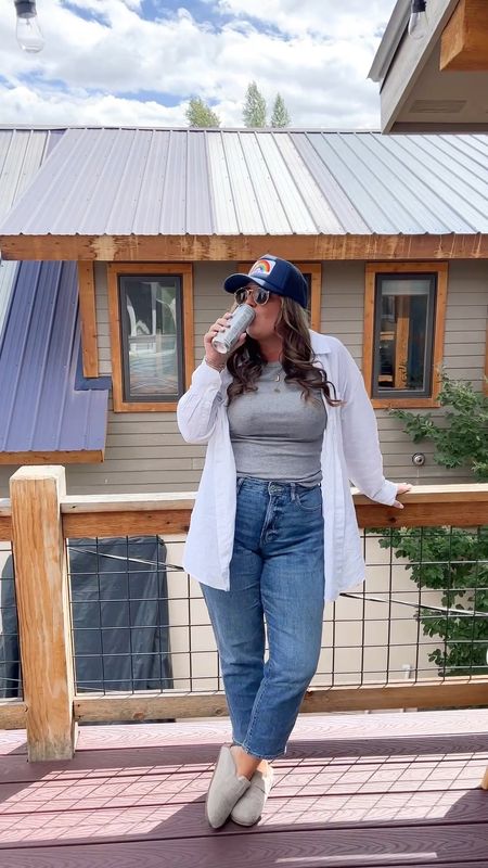 casual Saturday boppin’ around outfit 🌈 trucker hats are my new favorite accessory 🫶🏻 loving this “cool girl at the farmers market” vibe for today 

#LTKSeasonal #LTKunder50 #LTKstyletip