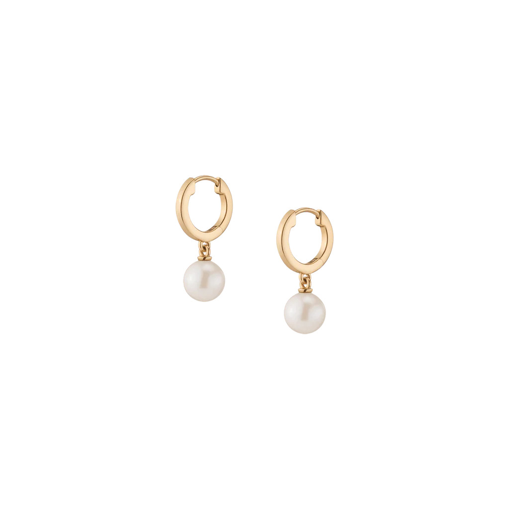 Pearl Huggie Earrings | AUrate New York