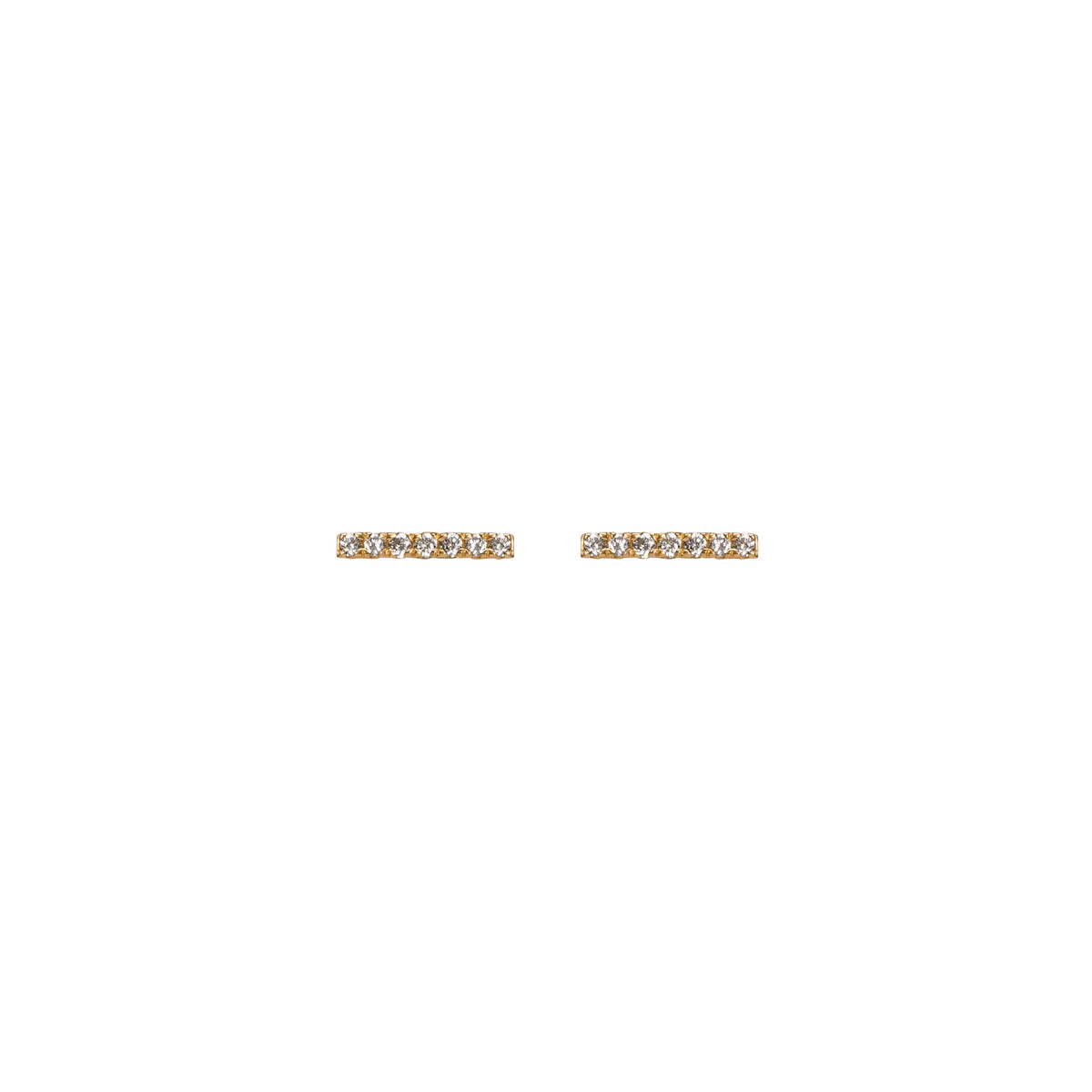 Midi White Diamond Bar Earring | AUrate New York