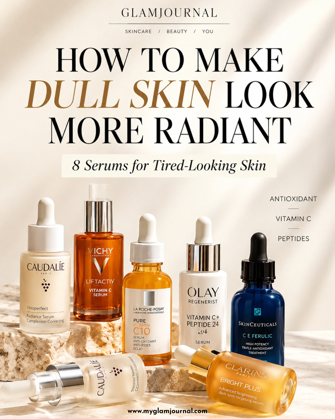 How to Make Dull Skin Look More Radiant After 35 | 8 Serums for Tired-Looking Skin

#VitaminCSerum #BrighteningSerum #AntioxidantSerum #PeptideSerum #SerumForDullSkin #SerumForTiredSkin #SerumForMatureSkin #SkincareOver35 #SkincareForWomen35Plus #DullSkinAfter35 #UnevenSkinTone #Hyperpigmentation #RadiantSkin #GlowingSkin #SkincareEssentials 

 #LTKselfcare #LTKBeauty