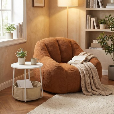 FurnitureR Accent Chair with Storage Coffee Table Set, Chenille Lounge Chair with Round Side Table, Small Space Living Room Furniture Set | Target